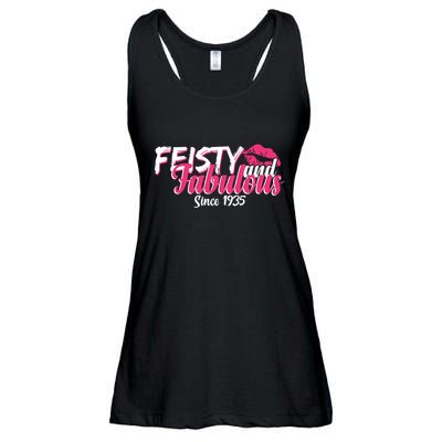 Feisty And Fabulous Since 1935 90th Birthday Ladies Essential Flowy Tank