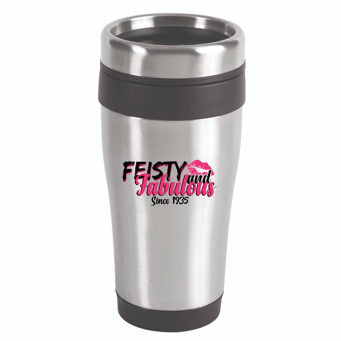 Feisty And Fabulous Since 1935 90th Birthday 16oz Travel Tumbler
