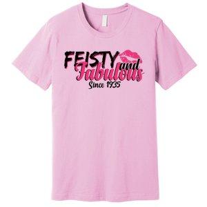 Feisty And Fabulous Since 1935 90th Birthday Premium T-Shirt