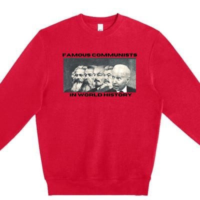 Funny AntiBiden Famous Communists In World History Premium Crewneck Sweatshirt