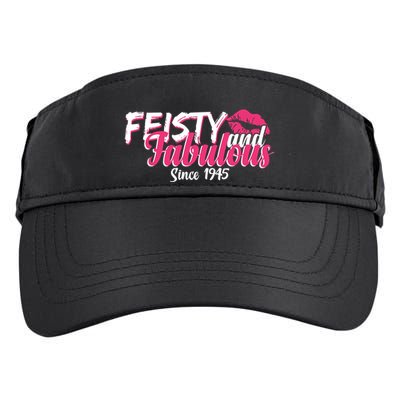 Feisty And Fabulous Since 1945 80th Birthday Adult Drive Performance Visor