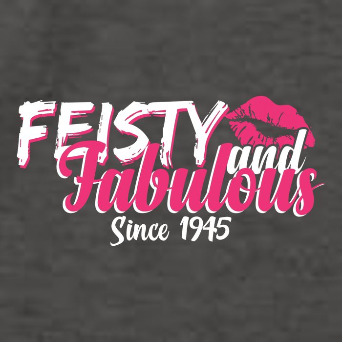 Feisty And Fabulous Since 1945 80th Birthday Vector Backpack