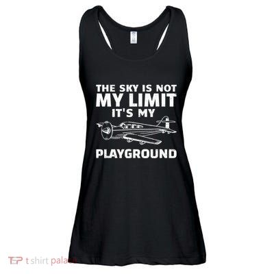Funny Airplane For Aviation Pilot Airplane Lovers Ladies Essential Flowy Tank