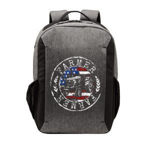 Farmer American Flag Farming Gift Usa Patriotic Stamp Style Vector Backpack