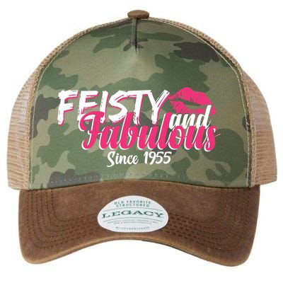 Feisty And Fabulous Since 1955 70th Birthday Legacy Tie Dye Trucker Hat