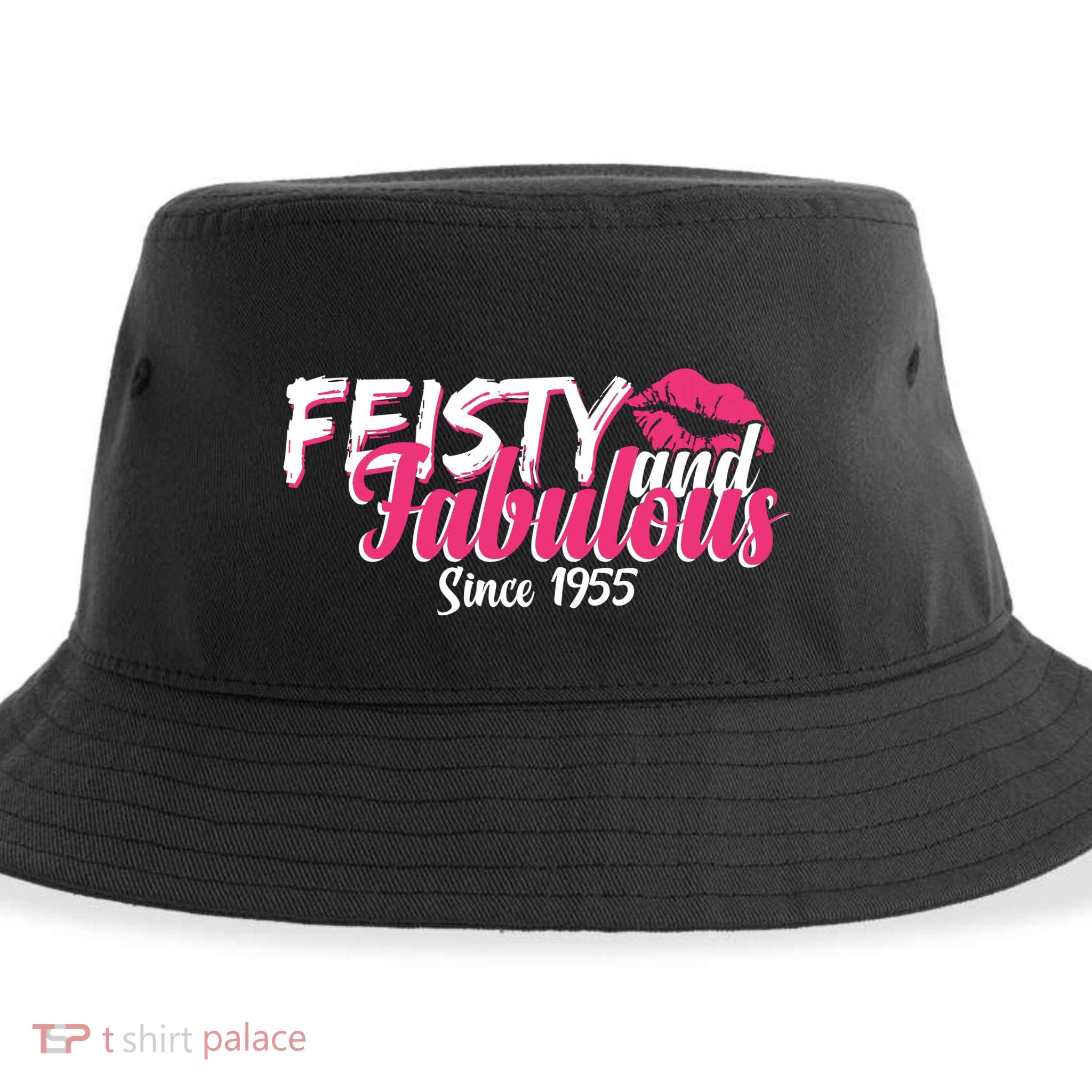 Feisty And Fabulous Since 1955 70th Birthday Sustainable Bucket Hat