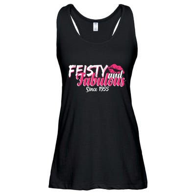 Feisty And Fabulous Since 1955 70th Birthday Ladies Essential Flowy Tank