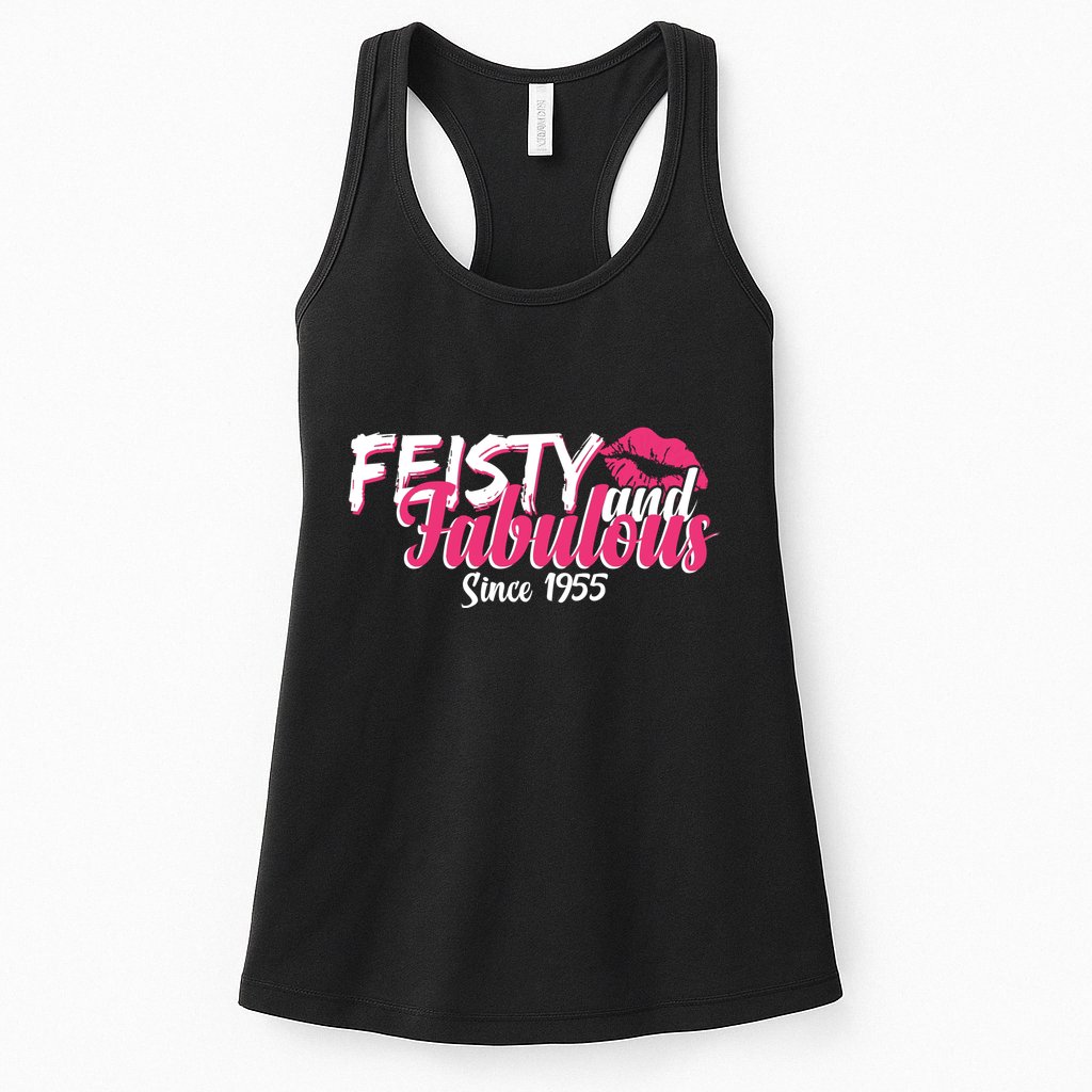 Feisty And Fabulous Since 1955 70th Birthday Womens Tank Top