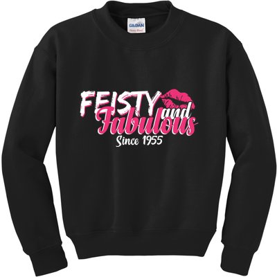 Feisty And Fabulous Since 1955 70th Birthday Kids Sweatshirt
