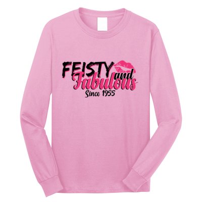 Feisty And Fabulous Since 1955 70th Birthday Long Sleeve Shirt