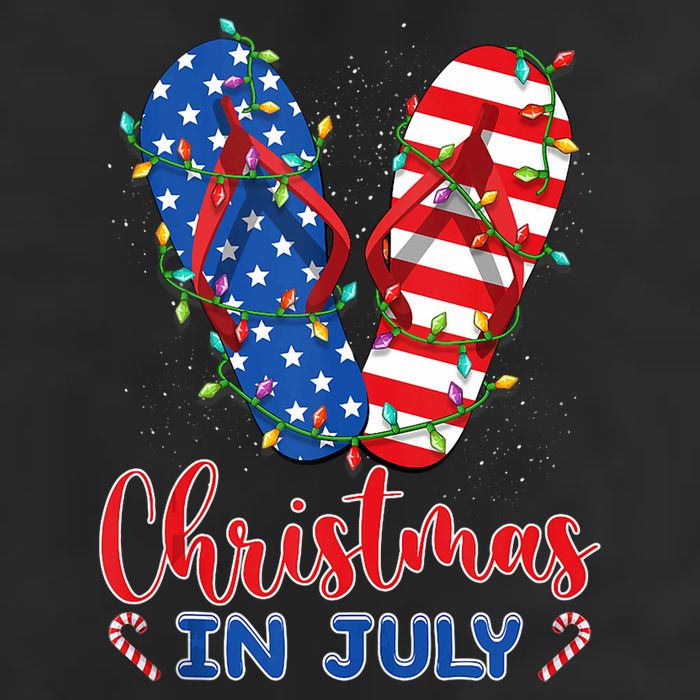Funny American Flag Flip Flops Xmas Lights Christmas In July Tank Top 11oz C Handle Ceramic Mug