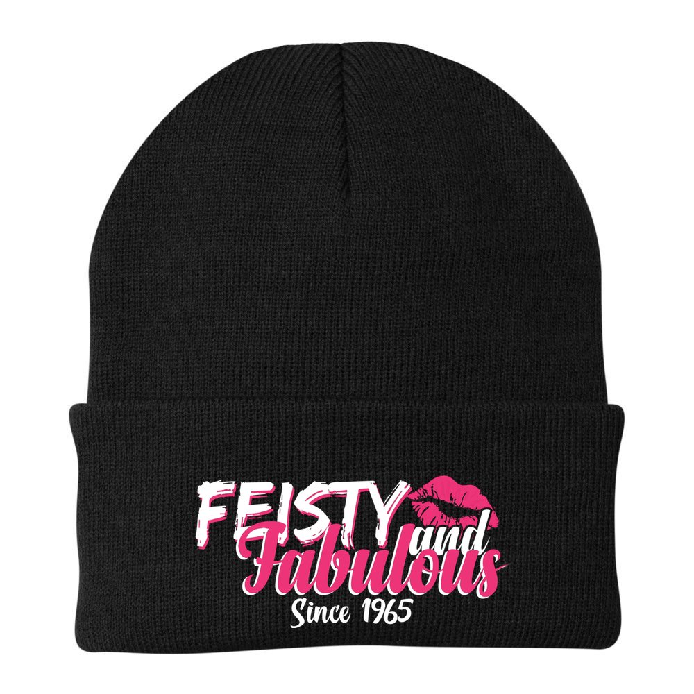 Feisty And Fabulous Since 1965 60th Birthday Beanie