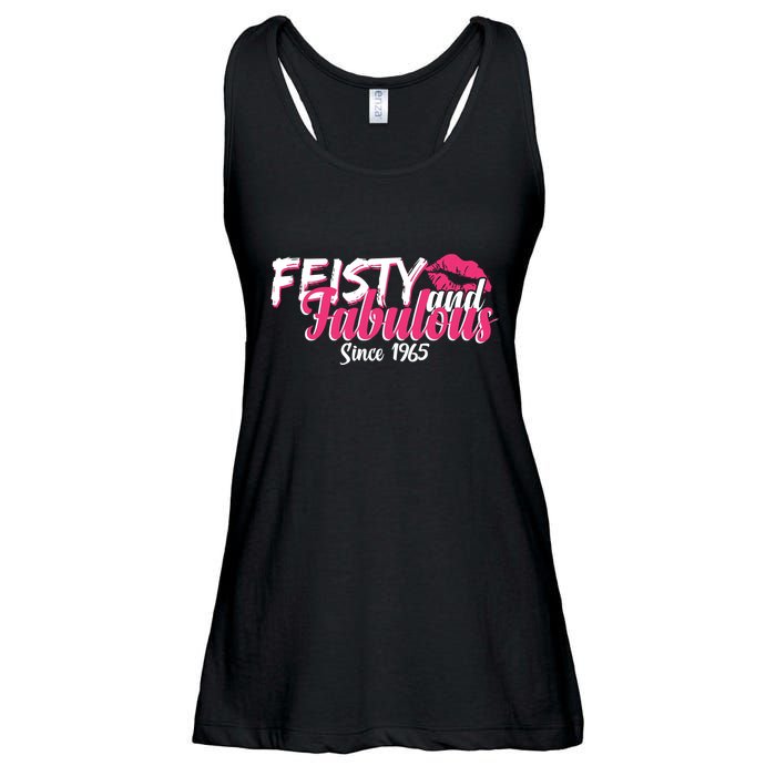 Feisty And Fabulous Since 1965 60th Birthday Ladies Essential Flowy Tank