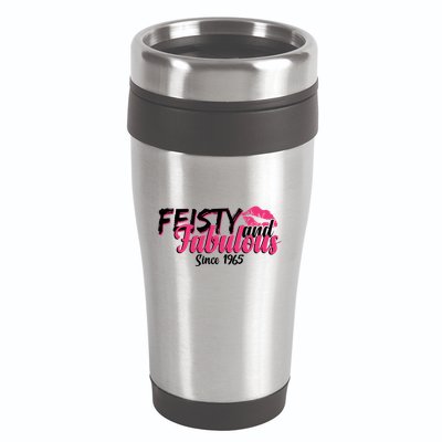 Feisty And Fabulous Since 1965 60th Birthday 16oz Travel Tumbler
