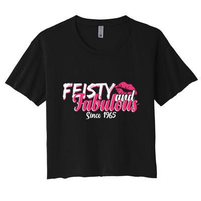 Feisty And Fabulous Since 1965 60th Birthday Crop Top