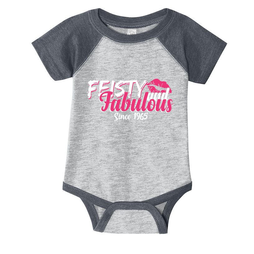 Feisty And Fabulous Since 1965 60th Birthday Infant Baby Jersey Bodysuit