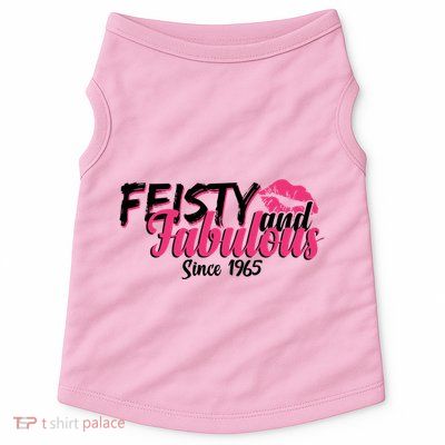 Feisty And Fabulous Since 1965 60th Birthday Doggie Tank