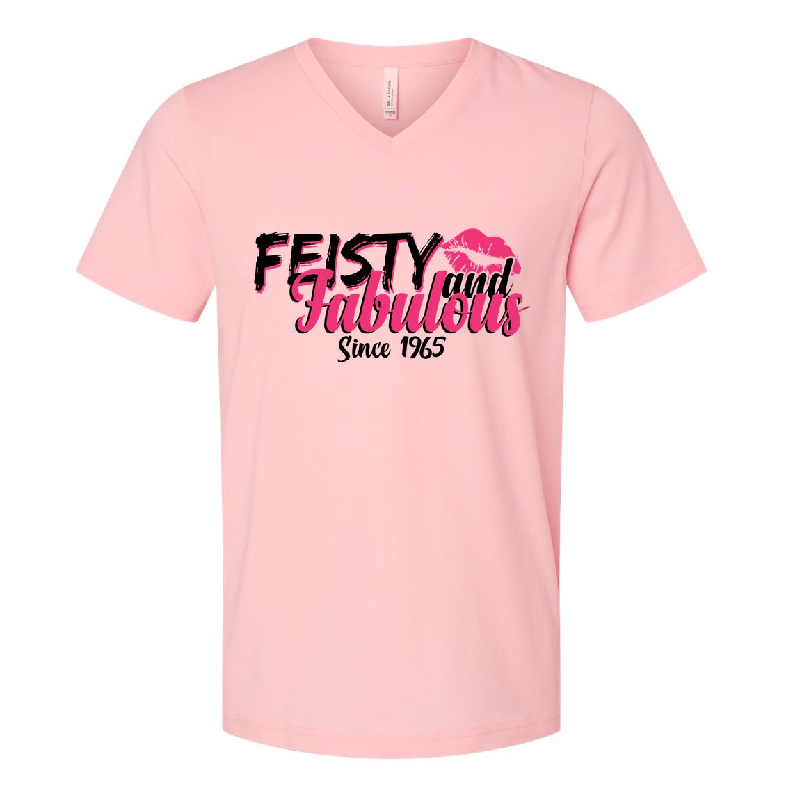 Feisty And Fabulous Since 1965 60th Birthday V-Neck T-Shirt