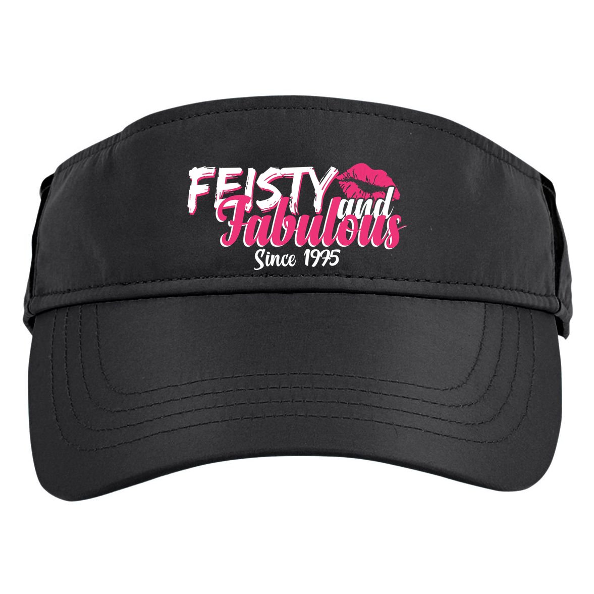 Feisty And Fabulous Since 1975 50th Birthday Adult Drive Performance Visor