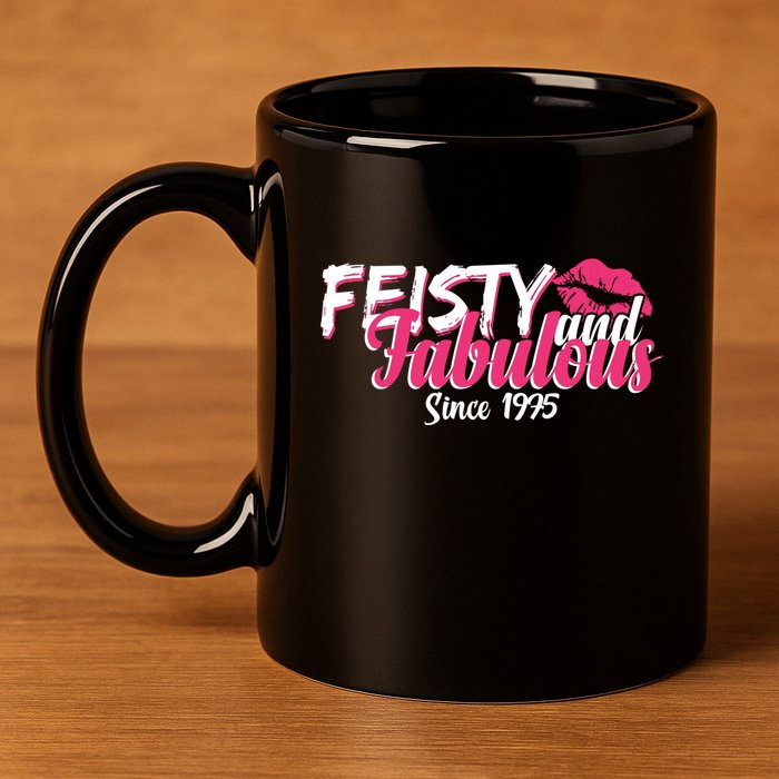 Feisty And Fabulous Since 1975 50th Birthday 11oz C Handle Ceramic Mug
