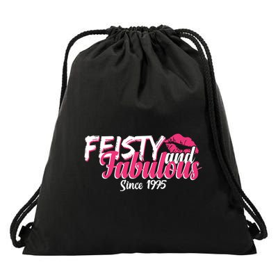 Feisty And Fabulous Since 1975 50th Birthday Drawstring Bag