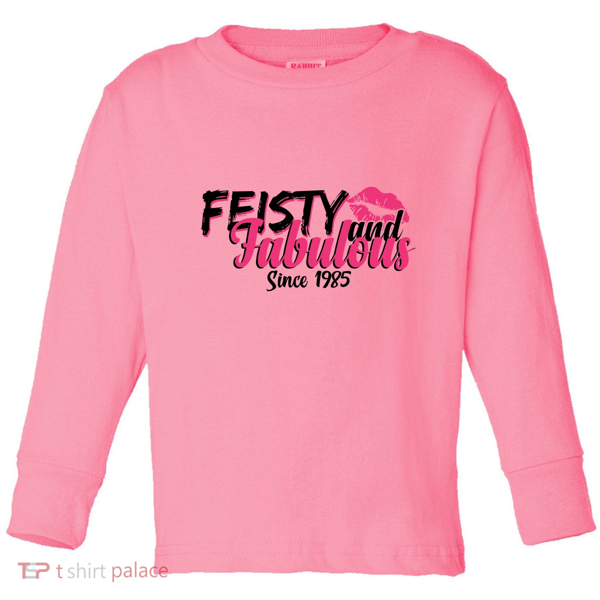 Feisty And Fabulous Since 1985 40th Birthday Toddler Long Sleeve Shirt