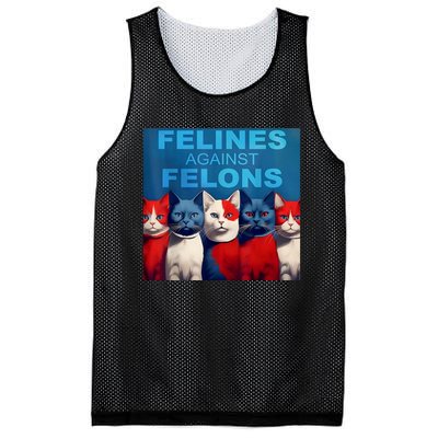 Felines Against Felons Showcasing Your Witty Side And Trendy Vibes Mesh Reversible Basketball Jersey Tank