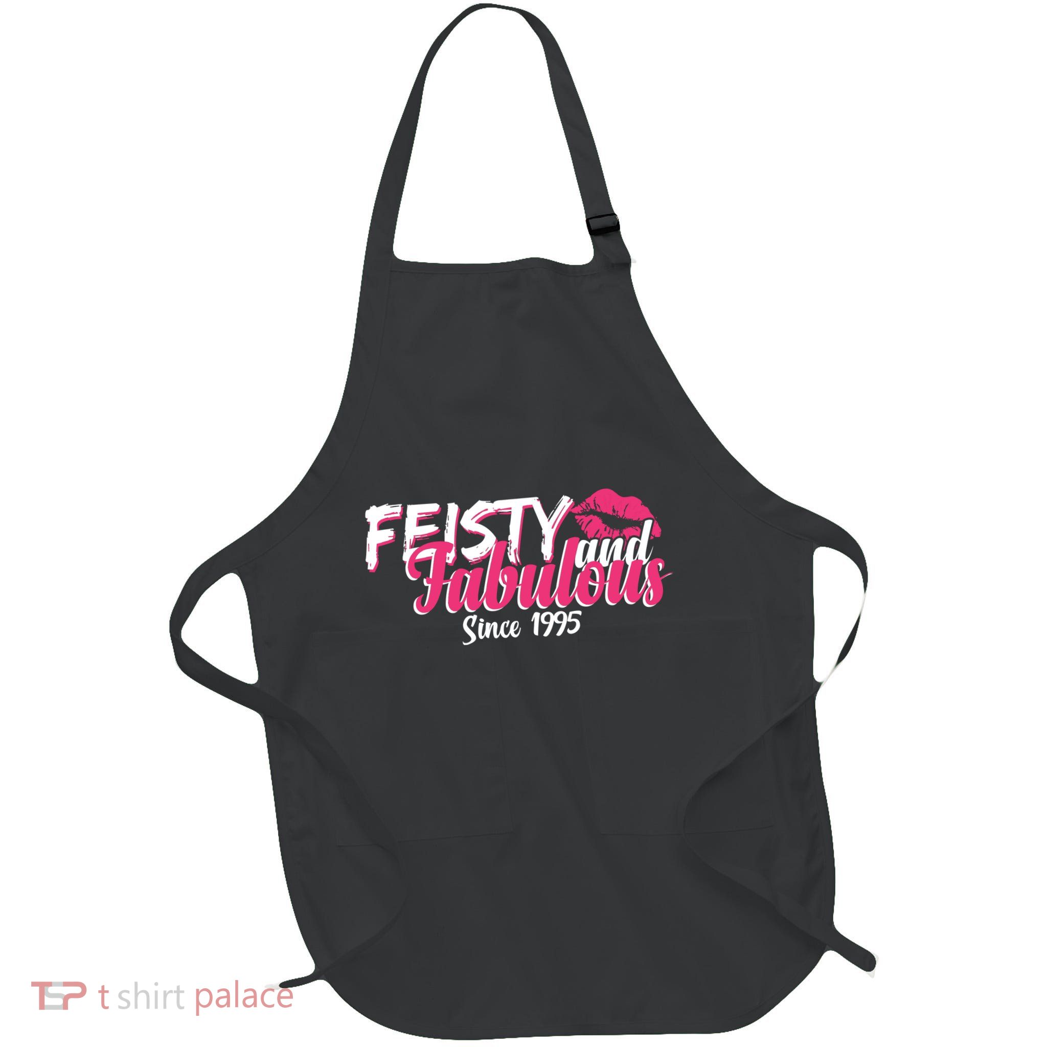 Feisty And Fabulous Since 1995 30th Birthday Full-Length Apron With Pockets