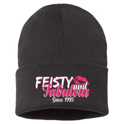 Feisty And Fabulous Since 1995 30th Birthday Sustainable Knit Beanie