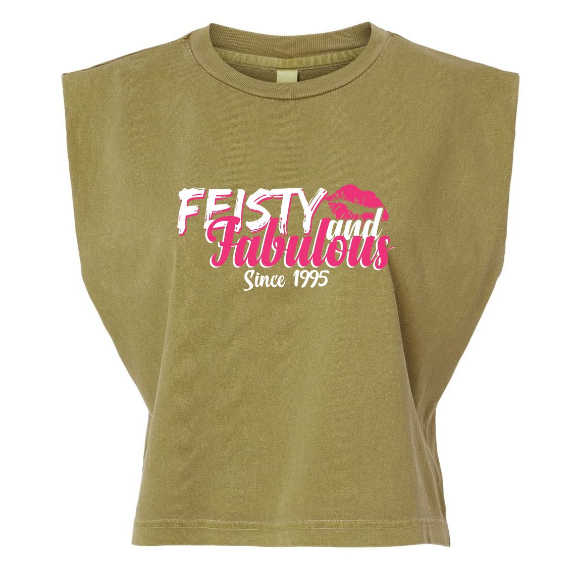 Feisty And Fabulous Since 1995 30th Birthday Garment-Dyed Women's Muscle Tee