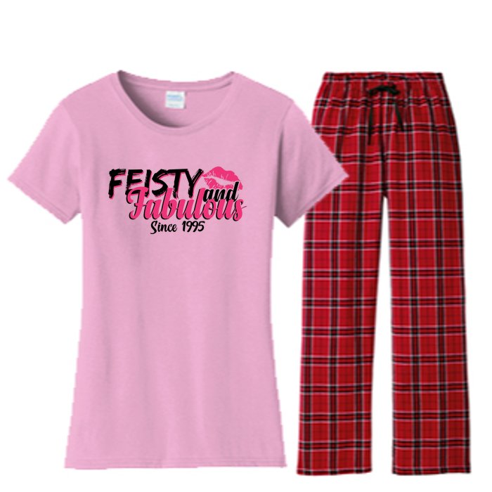 Feisty And Fabulous Since 1995 30th Birthday Women's Flannel Pajama Set