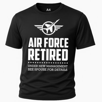 Funny Air Force Retired | Military Veteran Cooling Performance Crew T-Shirt