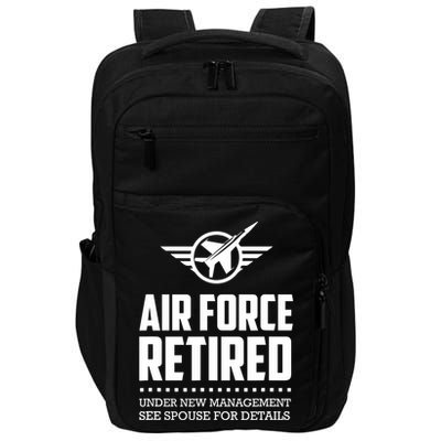 Funny Air Force Retired | Military Veteran Impact Tech Backpack