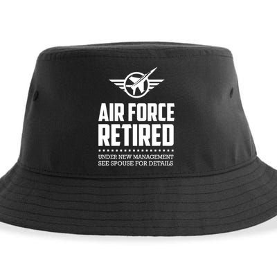 Funny Air Force Retired | Military Veteran Sustainable Bucket Hat