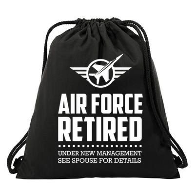 Funny Air Force Retired | Military Veteran Drawstring Bag