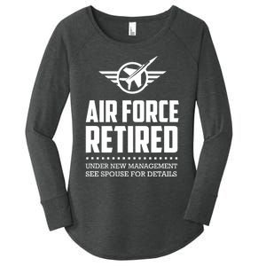 Funny Air Force Retired | Military Veteran Women's Perfect Tri Tunic Long Sleeve Shirt