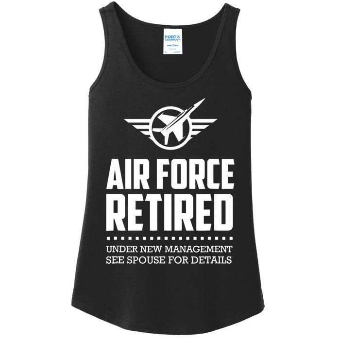 Funny Air Force Retired | Military Veteran Ladies Essential Tank