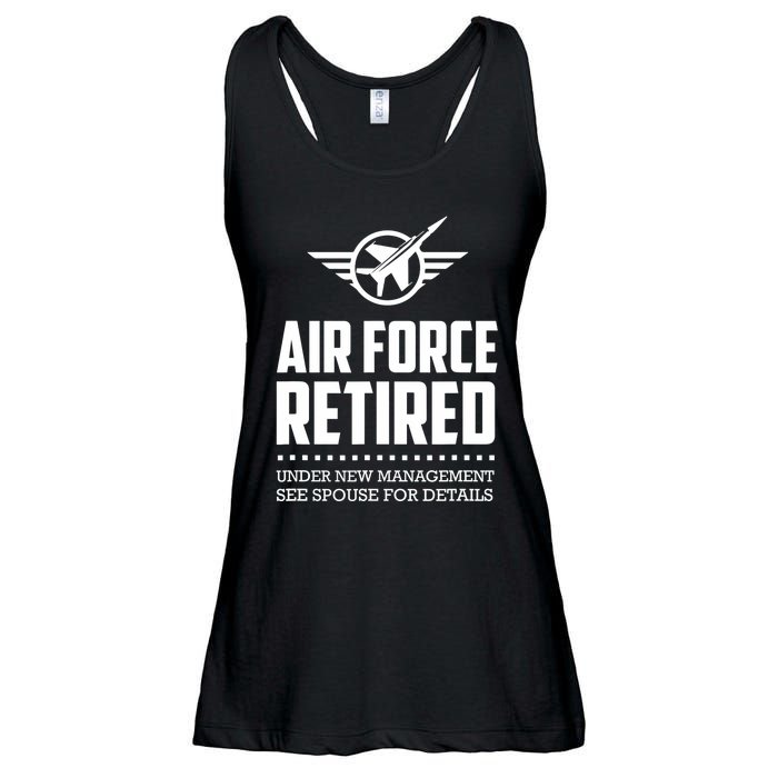 Funny Air Force Retired | Military Veteran Ladies Essential Flowy Tank