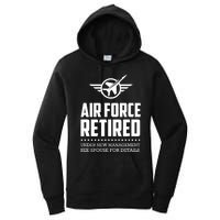 Funny Air Force Retired | Military Veteran Women's Pullover Hoodie