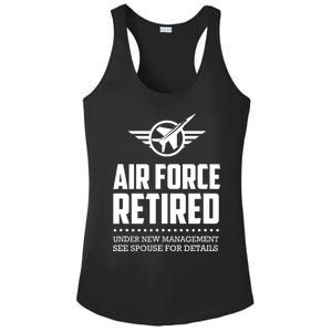 Funny Air Force Retired | Military Veteran Ladies PosiCharge Competitor Racerback Tank