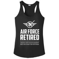 Funny Air Force Retired | Military Veteran Ladies PosiCharge Competitor Racerback Tank