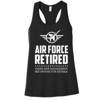 Funny Air Force Retired | Military Veteran Women's Racerback Tank