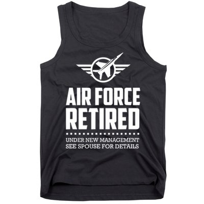 Funny Air Force Retired | Military Veteran Tank Top
