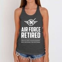 Funny Air Force Retired | Military Veteran Women's Knotted Racerback Tank