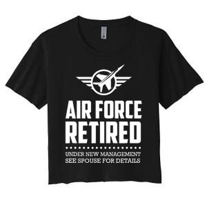 Funny Air Force Retired | Military Veteran Women's Crop Top Tee