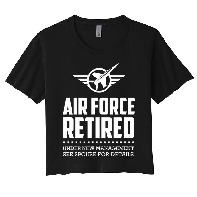 Funny Air Force Retired | Military Veteran Crop Top