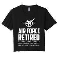 Funny Air Force Retired | Military Veteran Women's Crop Top Tee