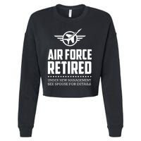 Funny Air Force Retired | Military Veteran Cropped Pullover Crew