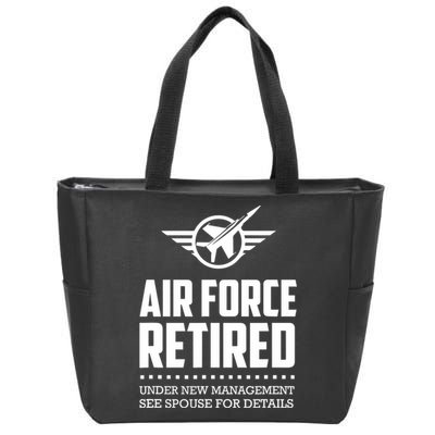 Funny Air Force Retired | Military Veteran Zip Tote Bag