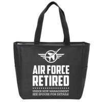 Funny Air Force Retired | Military Veteran Zip Tote Bag